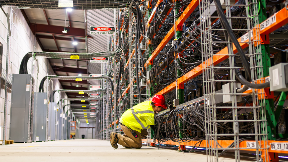A worker on the factory floor